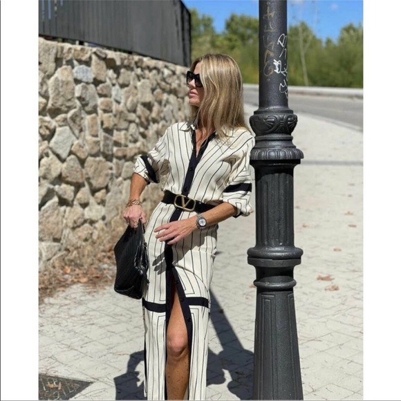 Zara Stripe Shirt Dress - Picture 5 of 12
